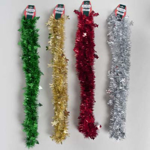 Wholesale Christmas Garland Tinsel - 9 ft. (SKU 2124498) DollarDays