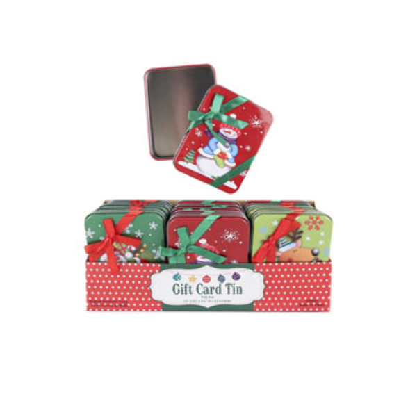 Wholesale Christmas Tin Gift Card Holder (SKU 2319509) DollarDays