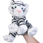 10" White Tiger Puppet W/Sound