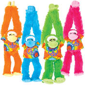 17" Hanging Monkey W/Tie Dye Shirt