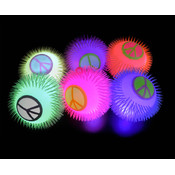 9" Peace Sign Puffer Ball With Light