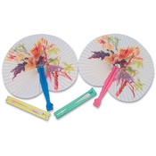 5.5" Plastic Handle Folding Fan