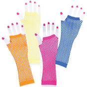 NEON FISHNET WRIST LONG GLOVE