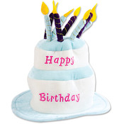 White Velvet Happy Birthday Hat