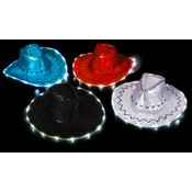 Adult Led Sequin Cowboy Hat