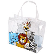 8.25" Zoo Animal Tote Bag
