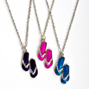 16" Flip Flop/Stone Necklace