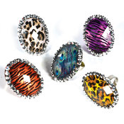 1.5 Bling Animal Print Ring Wholesale Bulk