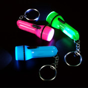 2" Plastic Flashlight Keychain