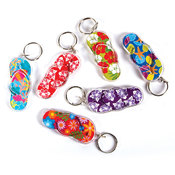 3" Plastic Flip Flop Keychain