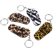 3.5" Safari Print Flip Flop Key Chain