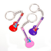 3" Metal Guitar Keychain
