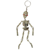 6" Skeleton Key Chain with  Rhinestone Eyes