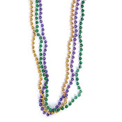 33" 7 mm Purple/Green/Gold Beads
