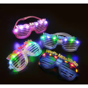 Happy New Year LED Slotted Sunglasses