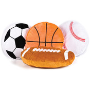 16" Plush Sports Ball Pillow Asst