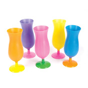 8" Plastic Neon Hurricane Glass
