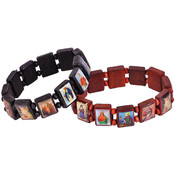 8" Wooden Religious Bracelet