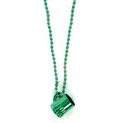 33" 7.5 mm Metalic Green Beer Mug Beads
