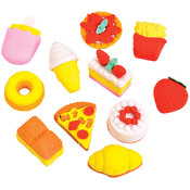 1.18"X0.78" Yummy Food Eraser Asst