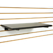 12" X 24" Black Melamine Shelving