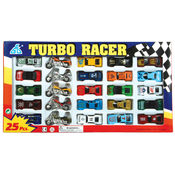 25 Pc Diecast Car &amp; Motorcylcle Set