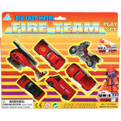 6PC DIECAST FIRE TEAM SET