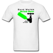 Men's Save water, Drink Beer T-Shirt