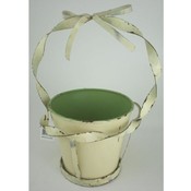 Vintage Distressed Ribbon Pail