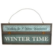 Winter Time Wooden Hinged Sign