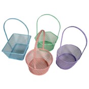 Pastel Metal Baskets - Four Assorted