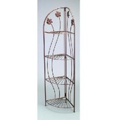 4-tier Decorative Corner Display Rack (Ant. Bronze) Wholesale Bulk