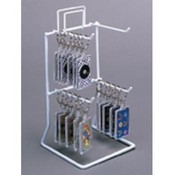 4-Peg Counter Rack 8.5" Hx5"Wx5"D (White)