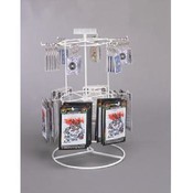 12 Peg - 2 Tier Counter Spinner Display Rack (White) Wholesale Bulk