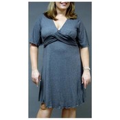 Plus size A-line Kimono Sleeve Dress