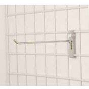 Peg Hook For Wire Grid- 8" (Chrome)