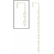 7 Hook Metal Spring Clip Merchandiser Strip-Beige