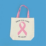 Breast Cancer Awareness Canvas Tote Bags