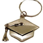 Pewtertone Metal Graduation Cap Key Chains