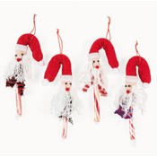 Santa Candy Cane Cover Ornaments