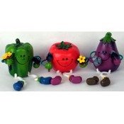 Dangle-Leg Vegetables, Set of 3