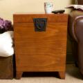 Oak Pyramid Trunk End Table