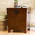 Espresso Pyramid Trunk End Table