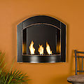 Wall Mount Arch Fireplace - Black