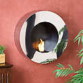 Round Stainless Steel Wall Mount Gel Fuel Sconce