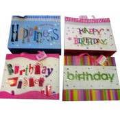 Gift Bag Birthday (3D) 4 Assorted Colors