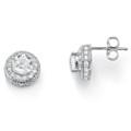 Platinum Over Sterling Silver Cubic Zircona