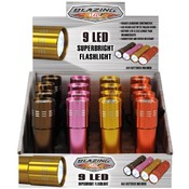 Blazing LEDz Cool Colors 9 LED Flashlight