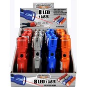 Blazing LEDz 8 White + Laser Flashlight