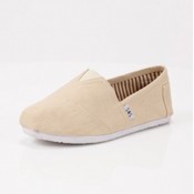 Beige Canvas C Slip-on
